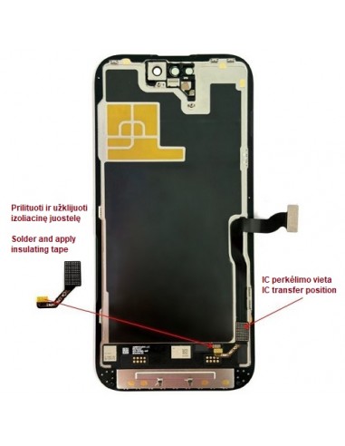 Ekranas skirtas iPhone 14 Pro, LTPO Soft OLED, 120Hz
