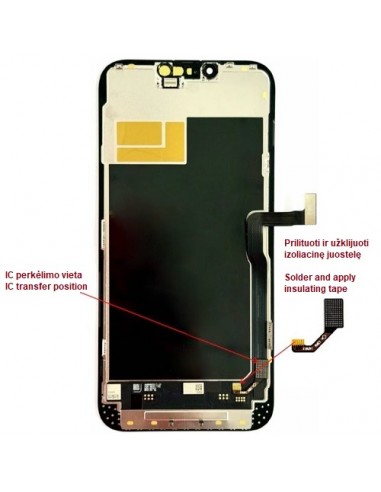 Ekranas skirtas iPhone 13 Pro Max, LTPO Soft OLED, 120Hz