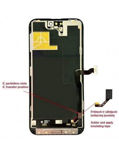 Ekranas skirtas iPhone 14 Pro Max, LTPO Soft OLED, 120Hz