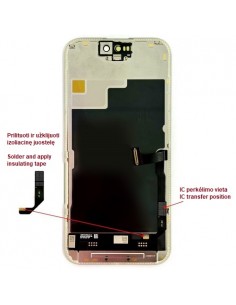 Ekranas skirtas iPhone 15 Pro, LTPO Soft OLED, 120Hz