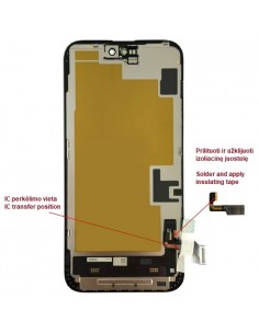 Ekranas skirtas iPhone 15 Plus, LTPO Soft OLED, 60Hz