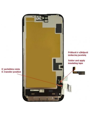 Ekranas skirtas iPhone 15 Plus, LTPO Soft OLED, 60Hz