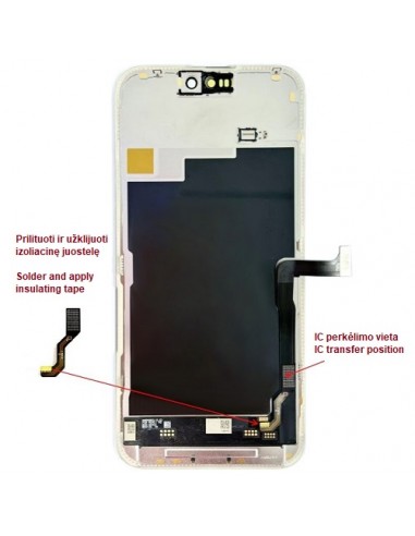 Ekranas skirtas iPhone 15 Pro Max, LTPO Soft OLED, 120Hz