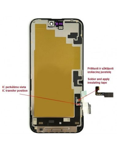 Ekranas skirtas iPhone 16 Plus, LTPO Soft OLED, 60Hz