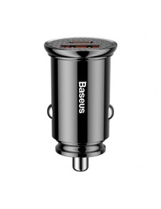 Automobilinis įkroviklis Baseus Circular Plastic 30W USB-C/USB-A juodas CCALL-YS01