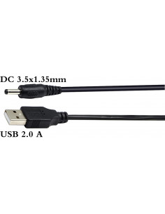 USB-A į 3.5x1.35 mm kabelis